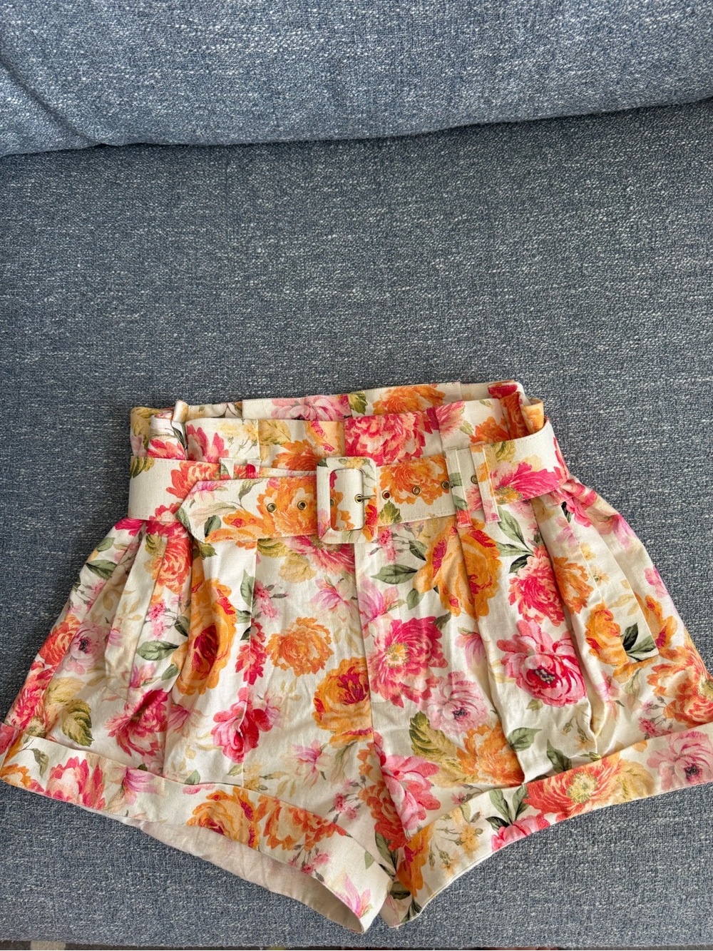 For Love And Lemons PEONY PLEATED LINEN SHORT, Sz M - Picture 14 of 16